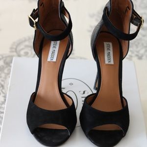 Steve Madden Suede Heels Ankle Strap